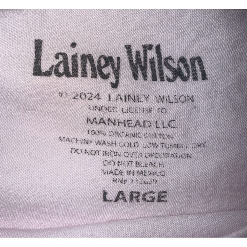 Lainey Wilson T-Shirt Bundle Women L/M Pink Bell Bottom Country Graphic Tee - Picture 4 of 10